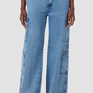 Hudson High Rise Wide Leg Cargo Jeans